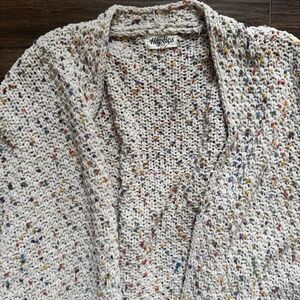 Haptics by Holly Harper 3X Confetti Knit Cardigan Plus Size Speckled Boho Chunky